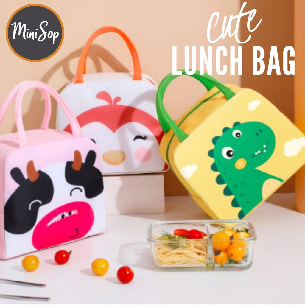 Tas Bekal Lunch Cooler Bag Box Makanan Alumunium Kotak Makan Anak Dewasa Tahan Panas Dingin