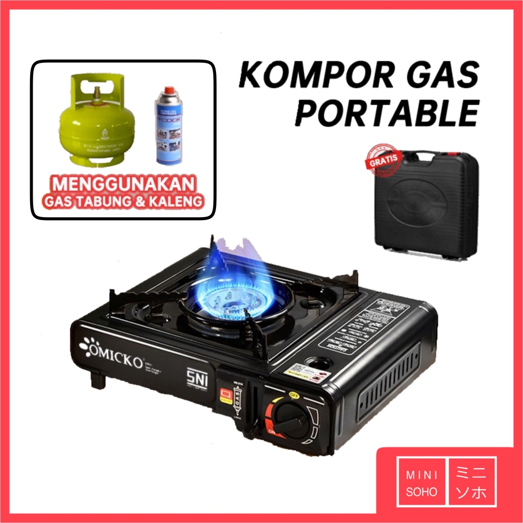 Kompor Gas Portable 2 in 1 Tungku Masak Portabel