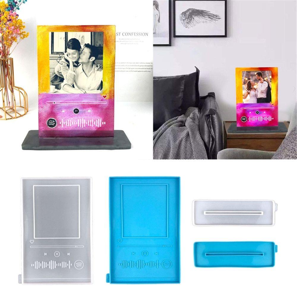 R-flower Resin Mold Perlengkapan Festival Kristal Epoxy Resin Liontin Membuat Perhiasan Alat Bingkai Berdiri Cetakan Silicone Mould