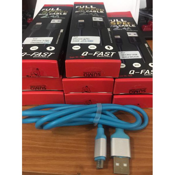 Terlaris Kabel Charger SUMO Micro USB 1 Meter Kabel Data Fast Charging Baru