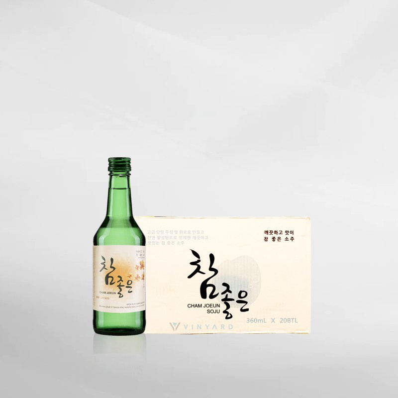 Promo 1 Karton / dus Soju ( 20 Botol Soju Korea ) Cham Joeun Soju Lychee / Leci 360 Ml