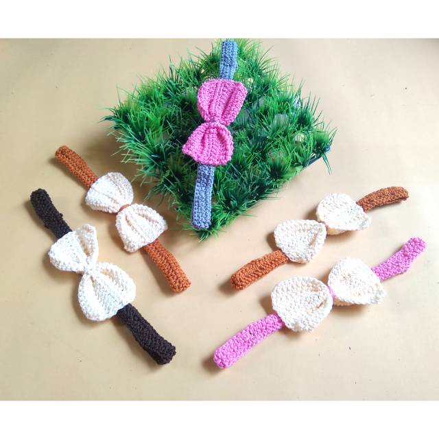 Konektor Masker Rajut Model Pita