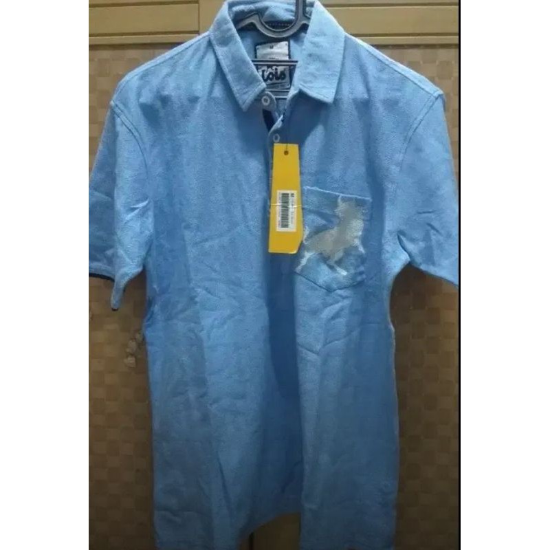 Kaos Kerah Lois Original Biru Polo Shirt Unisex [KSL985]