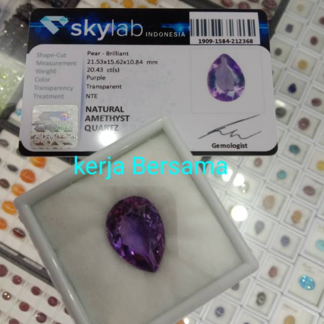 Batu kecubung asli kualitas bagus tetes air