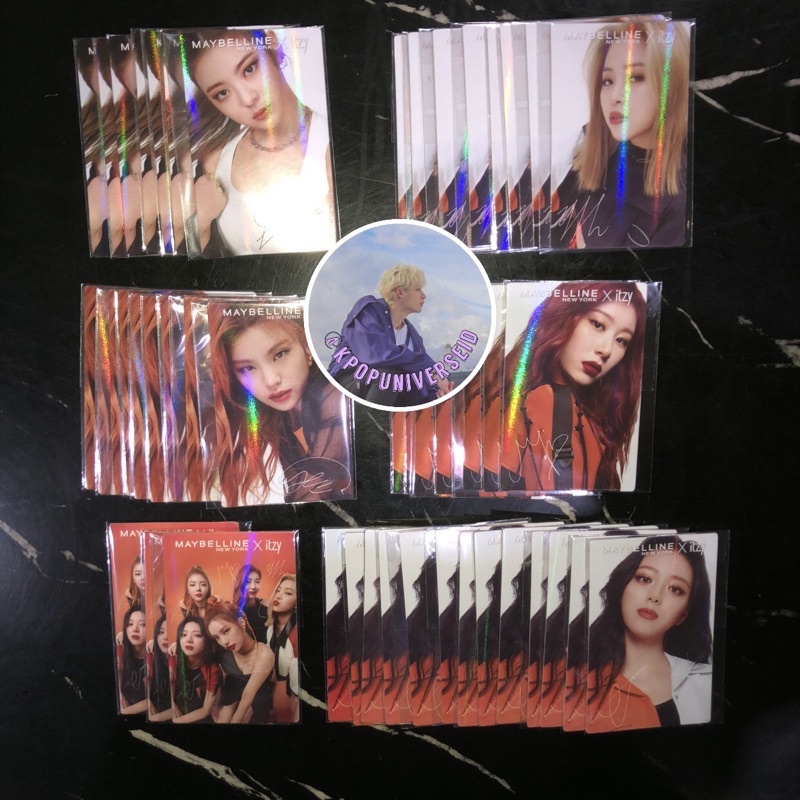 Maybelline ITZY Photocard Limited Edition Ryujin Yeji Yuna Chaeryeoung Lia Group pc press play