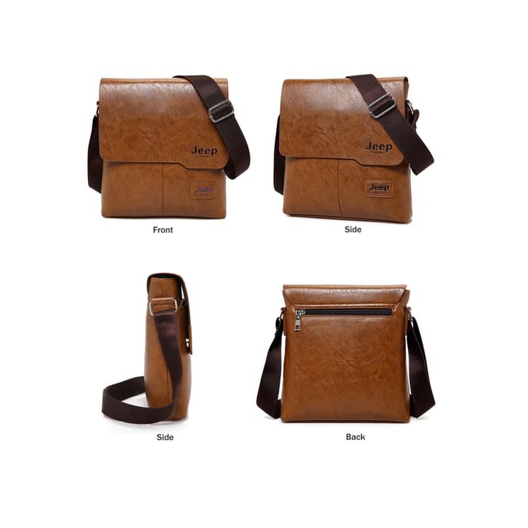 Tas Messenger Selempang Kulit Pria Cowok Laki Jeep Premium Import JM 01 Kerja Kantor Pergi