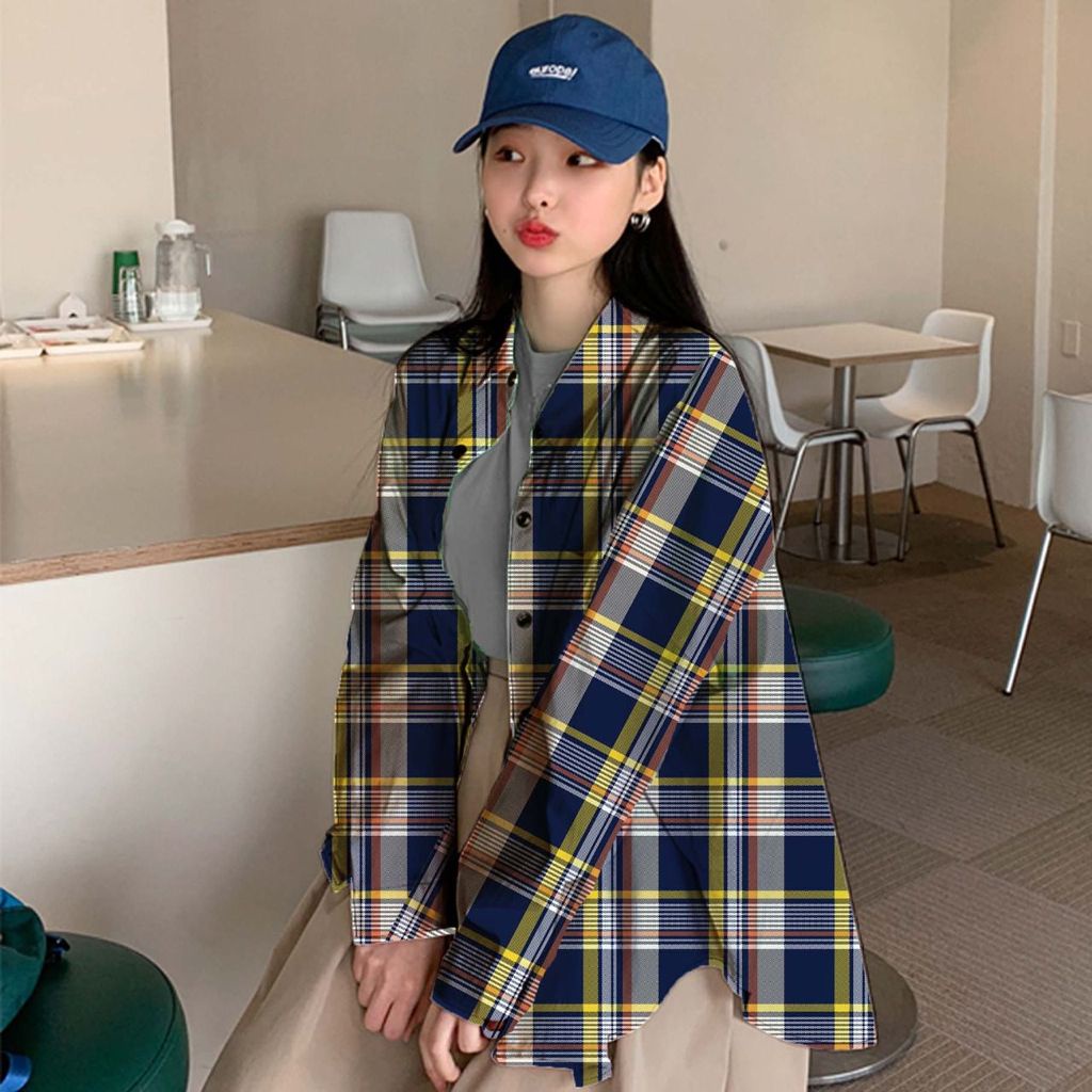 VS - Oversize Shirt / Oversize Kemeja Azumi / Kem Tartan Chelsea