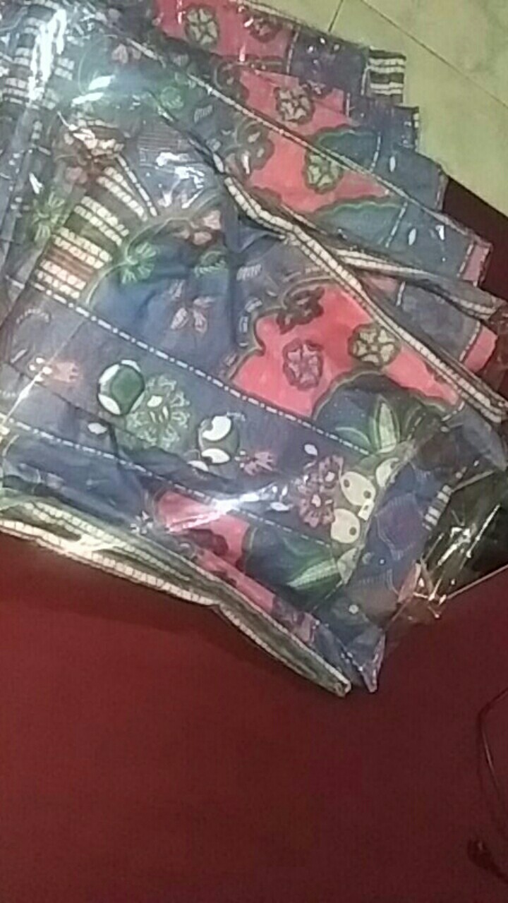 Batik Tunik Shibori Jumputan Terbaru Size S-3l / Hrb026 Yelbor Navbor / Biru Putih