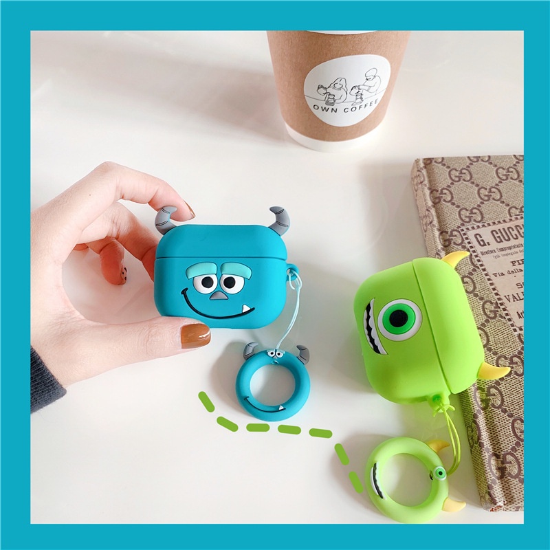 Casing Soft Case Silikon Motif Kartun Monster 3d Untuk Airpods I13 Pro