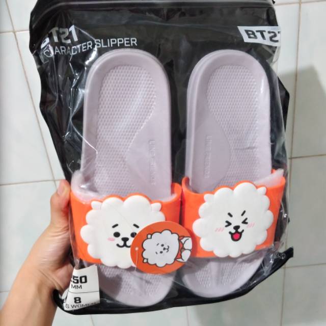 READY BT21 / BTS CHARACTER SLIPPER OFFICIAL SIZE 250