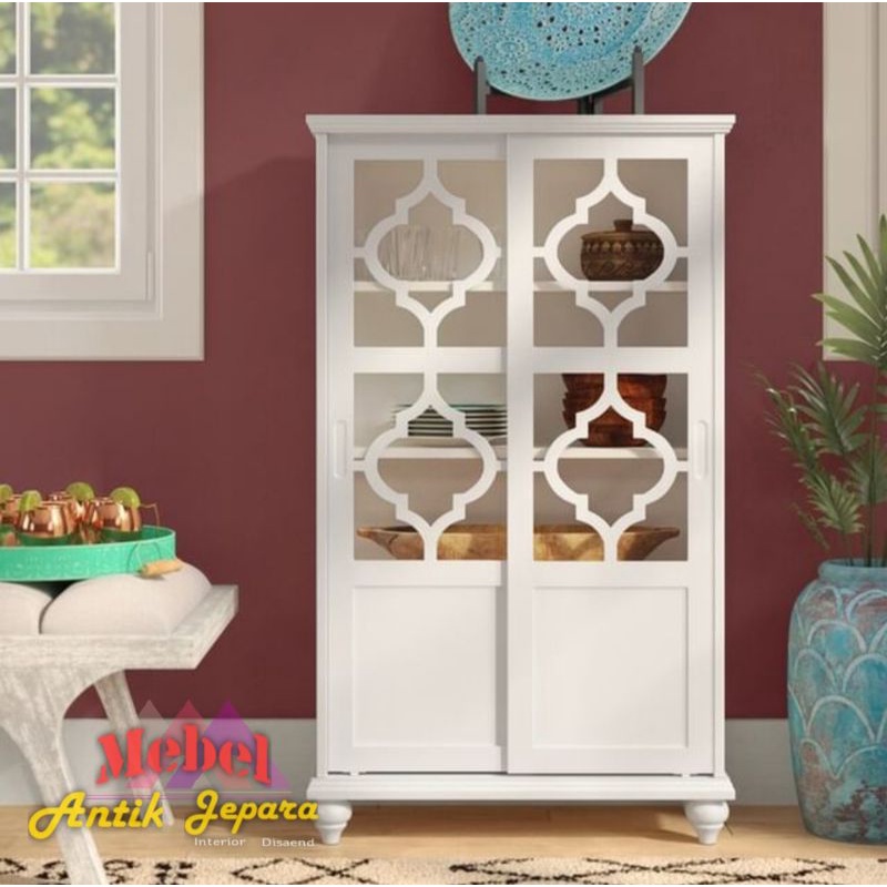 Lemari hias lemari minimalis cat duco