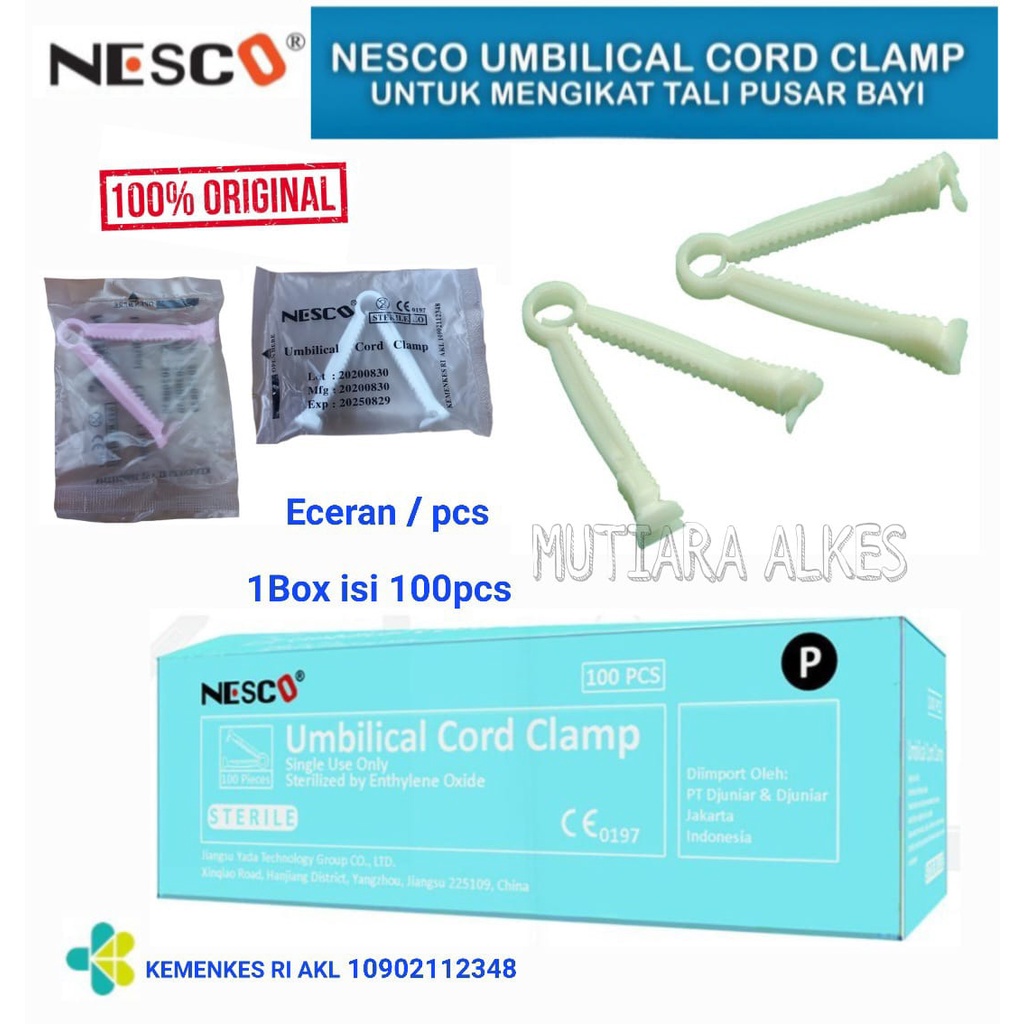 Umbilical Cord Clamp / Penjepit Tali Pusat Bayi - 100% ORIGINAL - STERILE