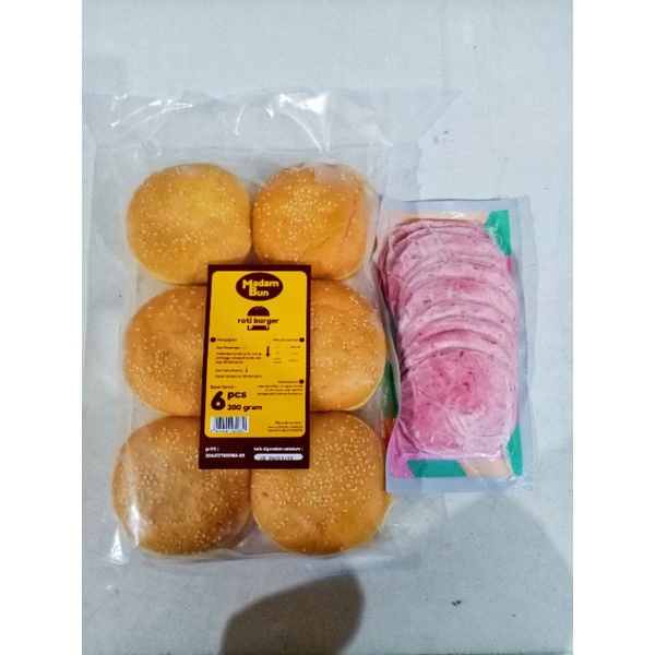 

Paket Burger isi 6 + Daging