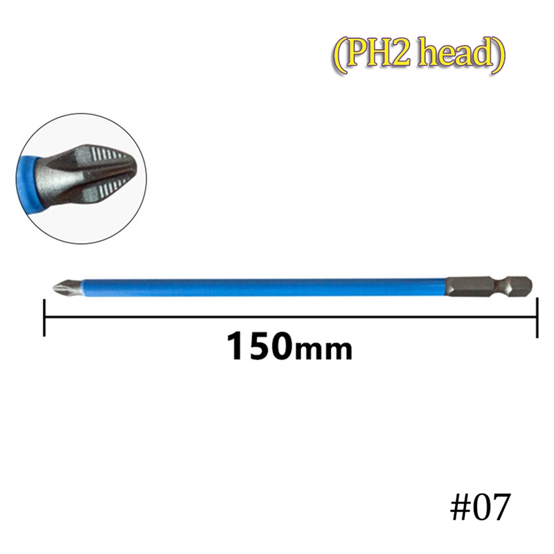 TK 1/7Pcs PH2 Cross Bit Drill Head Screwdriver Bits Hand Tools Anti Slip Electric Hex Shank Magnetic Screwdriver Drill Bit