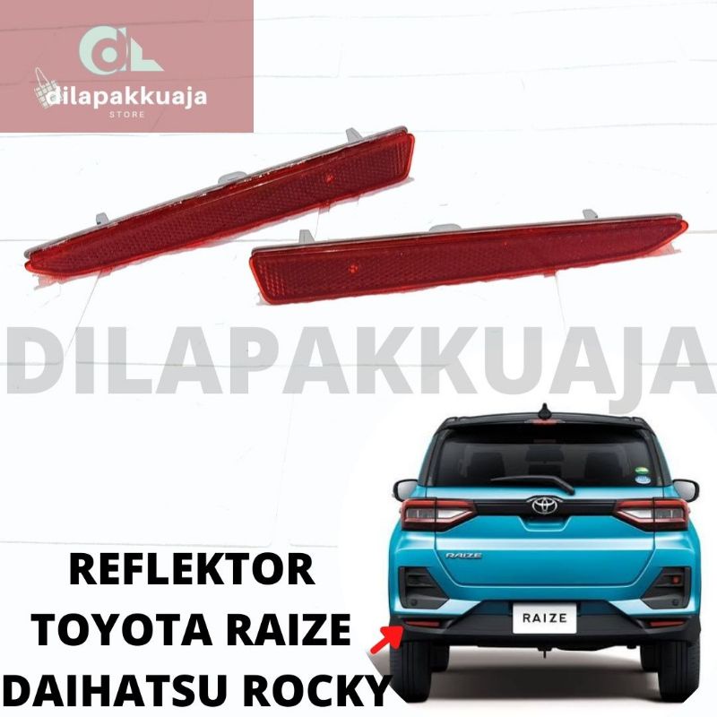 Reflektor Bemper Belakang Raize Rocky Mata Kucing Reflector Mobil