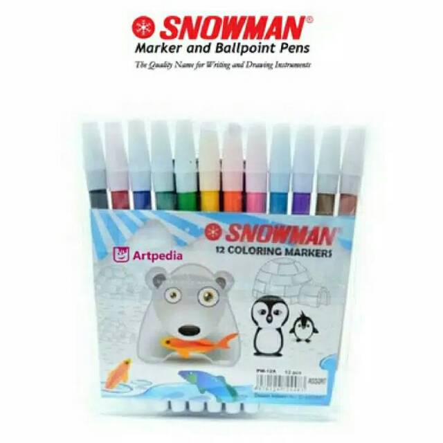 

SPIDOL snowman warna warni kecil PW-12A