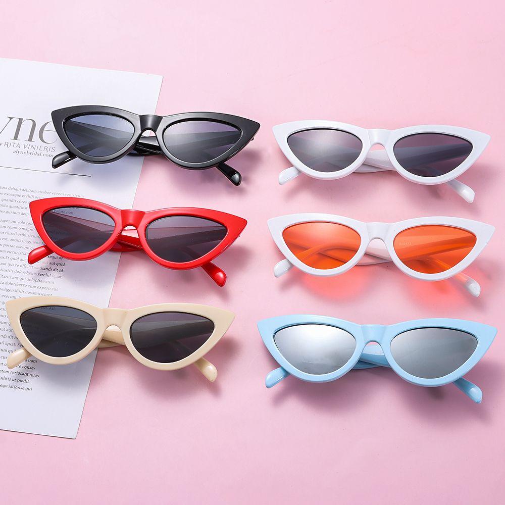 R-flower Cat Eye Sunglasses Street Retro Sexy Frame Kecil Eyewear Ladies Shades