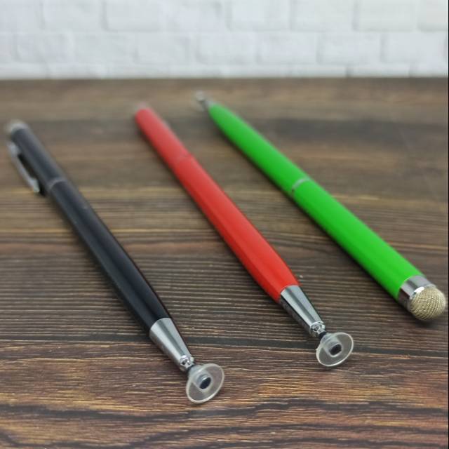 Double stylus tablet smartphone pensil kecil runcing anti gores