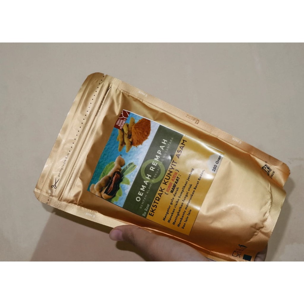 

Kunyit Asam ( KUNIR ASAM ) Ekstrak rempah bubuk MURNI 250 gr