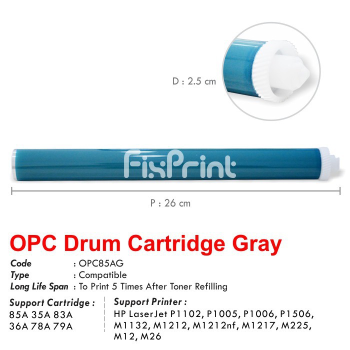 OPC Drum 3X Refill Cartridge Toner 35A 85A 35A 79A Printer LBP6030 LBP6018 P1102 M1132 P1005 P1006