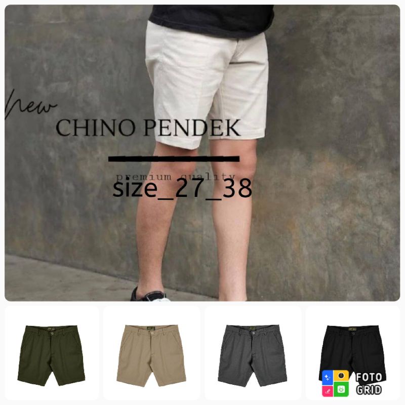 celana chino pendek pria chinos original dewasa pria