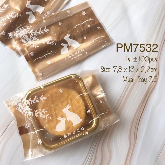 

PM7532 Plastik Mooncake Gold Rabbit Plastic Kue Bulan Packaging PM75 best seller