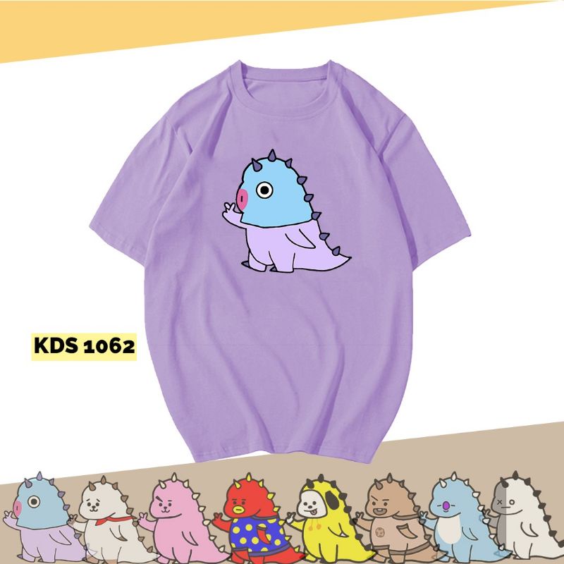 T-SHIRT BT21 DINO/KAOS DEWASA BTS DINO UNISEX PREMIUM