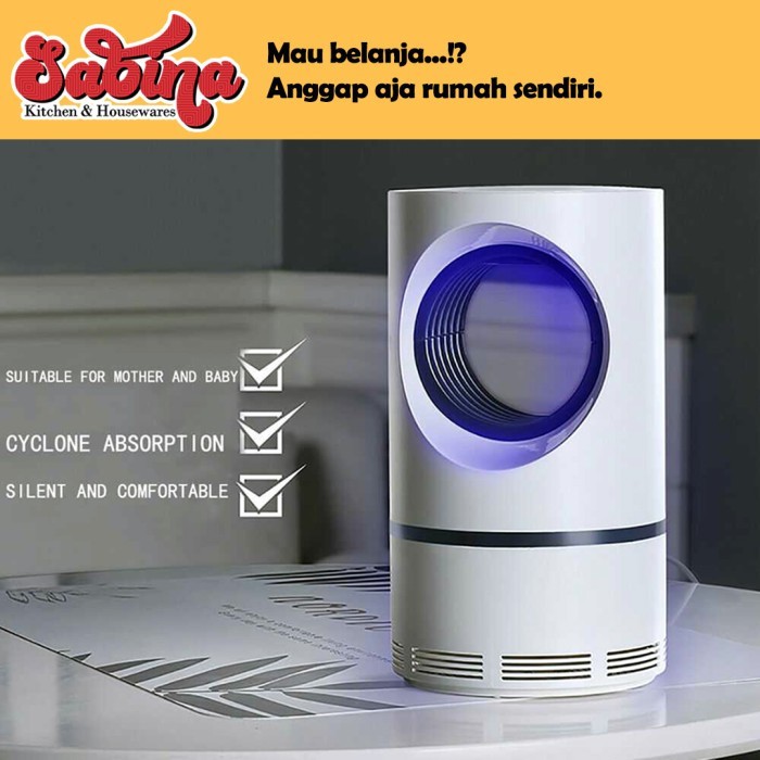 Pembasmi Nyamuk Dengan UV Vortex Purple Light Aleekit Mosquito Killer