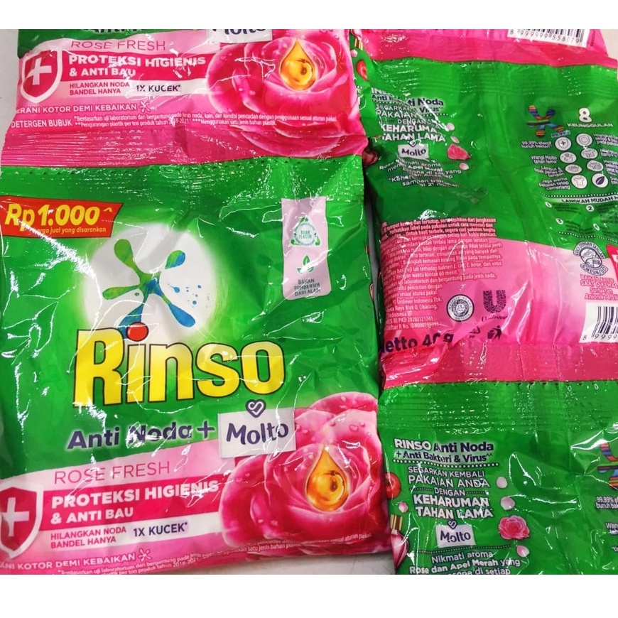 PROMO Brand | Rinso Molto Bubuk Serbuk Renceng - 6 Sachet x 46 gr | Bisa 1 Sachet