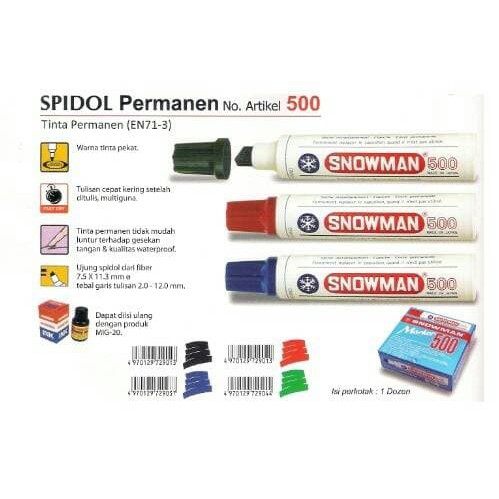 

Spidol Permanent Snowman 500 big jumbo