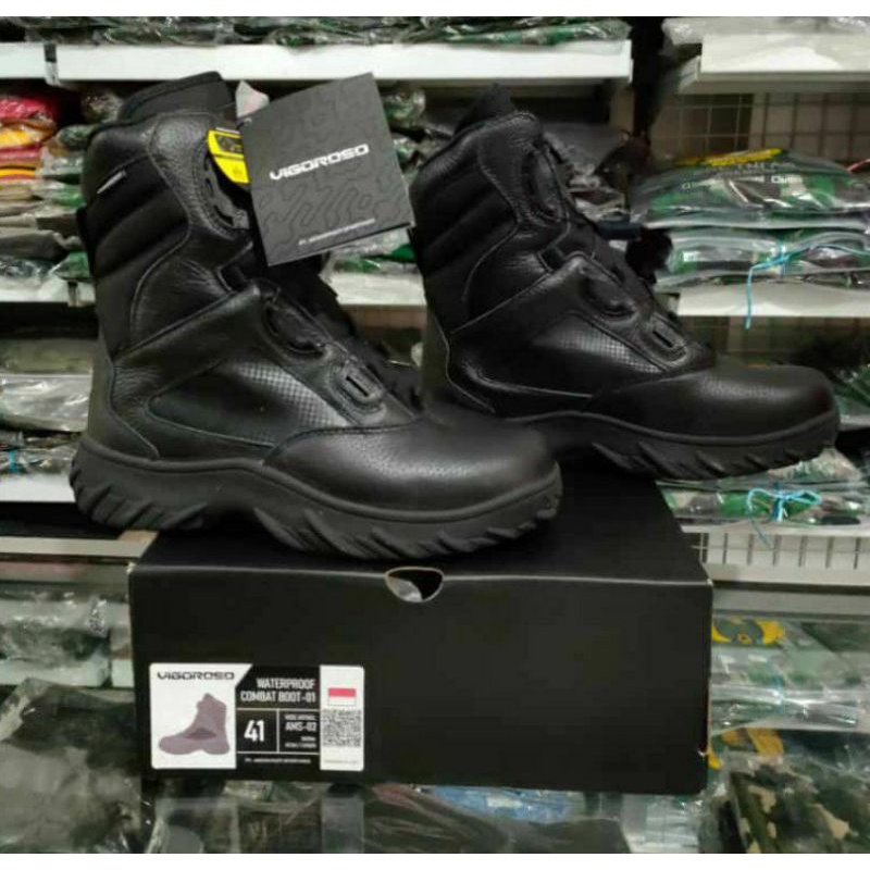 Sepatu PDL Tali Putar Jatah TNI-AD PT. VIGOROSO Original.