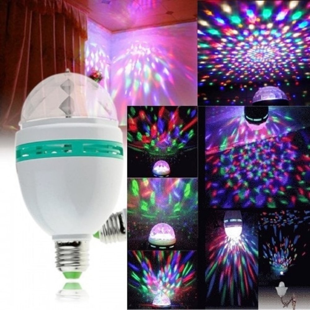 Lampu Disco LED Full Color Rotating Lamp Party Light LED LED Mini Lampu Disko Lampu Berputar Penuh