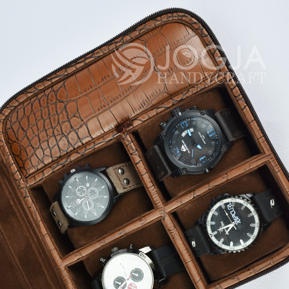 PREMIUM Travel Watch Box / Tempat Jam tangan travel / Kotak Jam Tangan