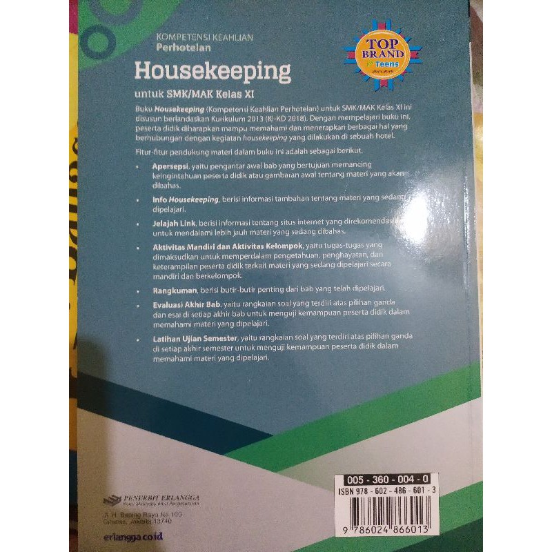 Housekeeping Kelas 2 / XI SMK K13N Erlangga