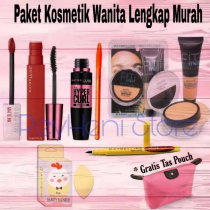 Maybelline - Make up set - Paket Kosmetik - Paket Kosmetik Murah - Paket Set Maybelline Lengkap - Pa