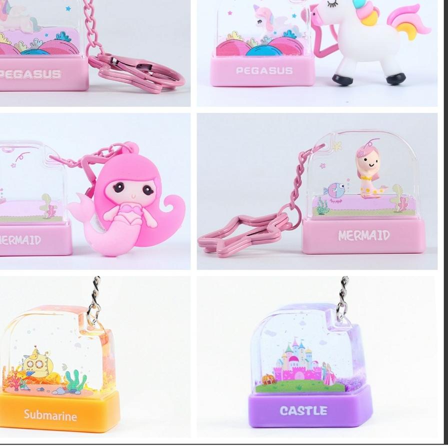 

ツ custom stamp / stempel nama unik dan lucu ww pony and pegasus mermaid dengan gantungan kunci Hot