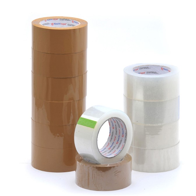 Nachi TAPE Lakban Besar 2 inch 90 yard 48mm 48 mm bening Coklat