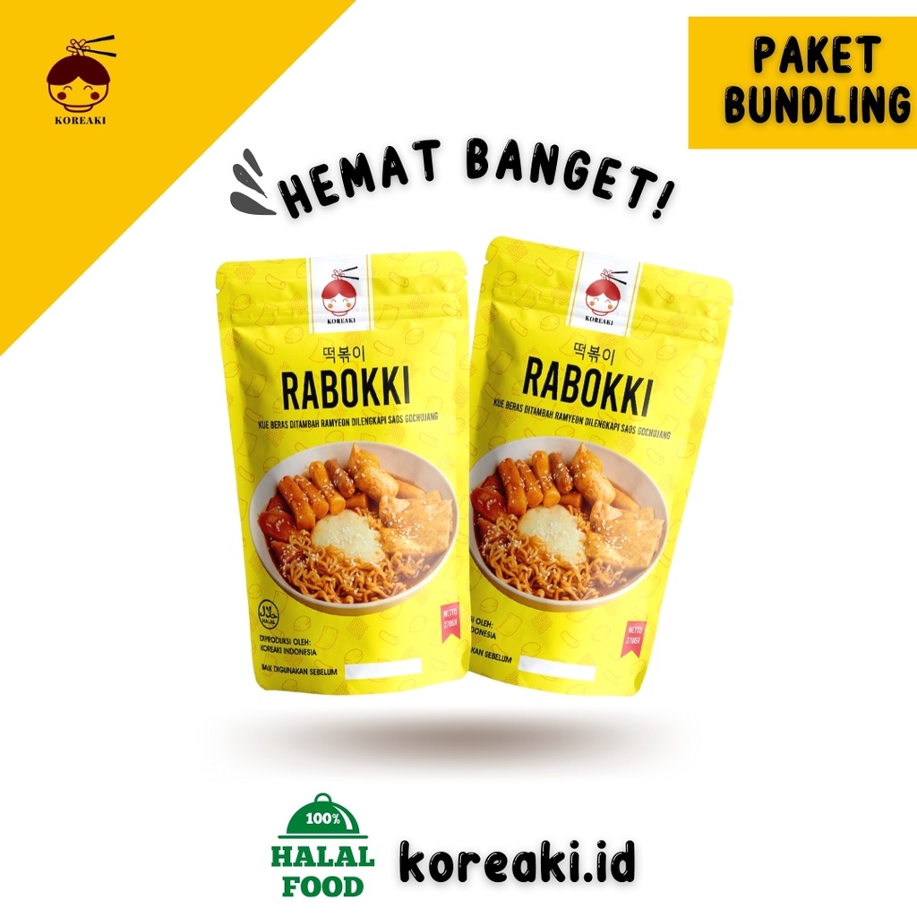 

makanan - makanan instan - rabokki - rabokki instan halal - rabokki kuah nikmat - rabokki hemat dapat 2pcs