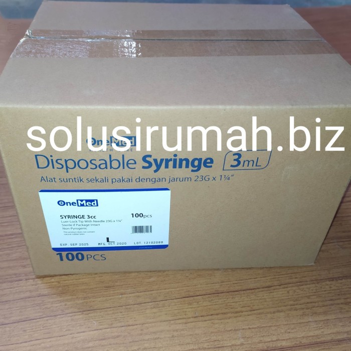 SUNTIK 3ML 3CC 3 CC 1 KOTAK 100PCS 100 BOX SYRINGE SPUIT SPET SUNTIKAN