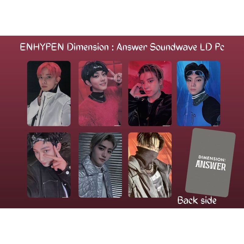 ENHYPEN Dimension Answer Soundwave LD Pc / Photocard unofficial