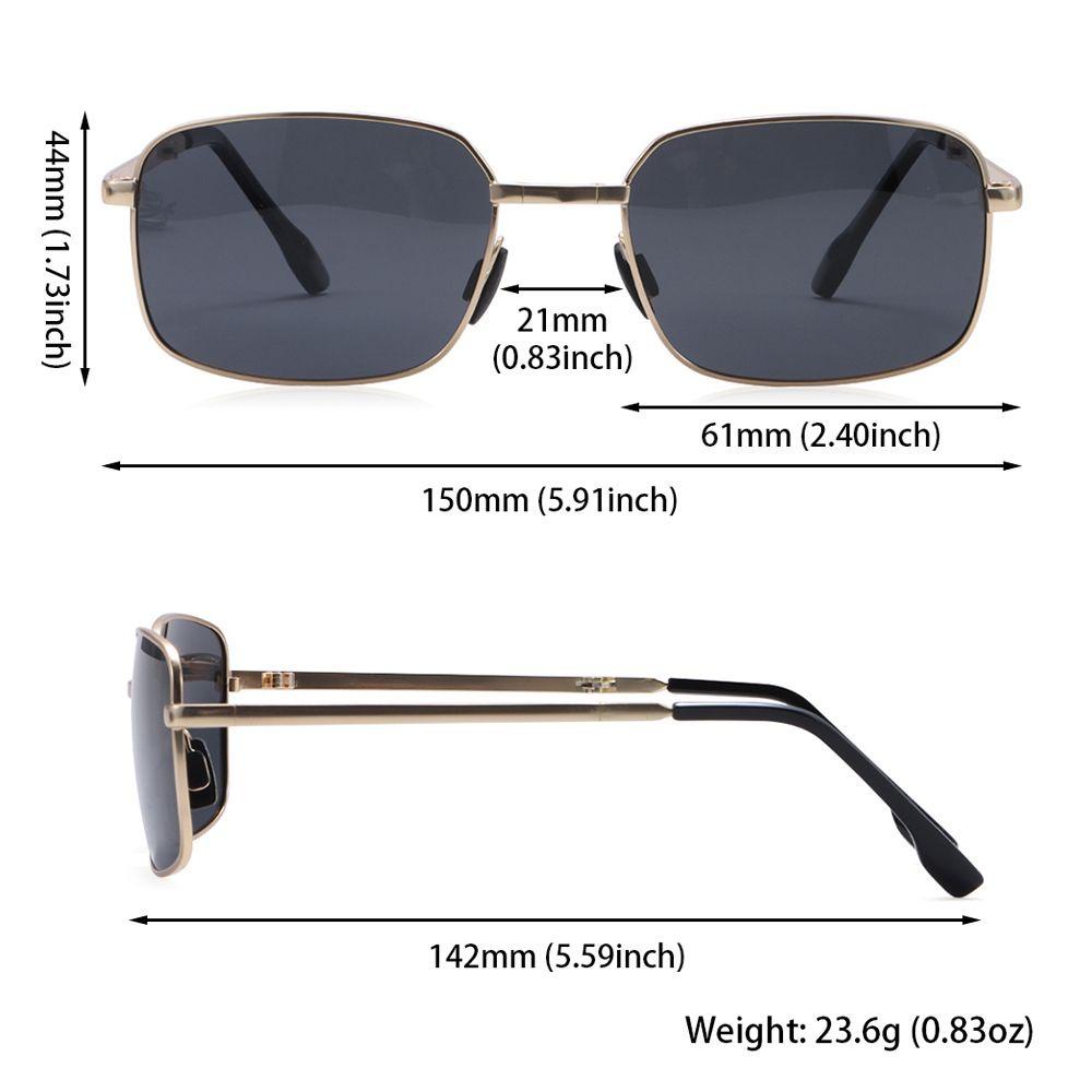 Lily Kacamata Hitam Untuk Pria Bingkai Logam Night Vision Lipat Photochromic Sunglasses