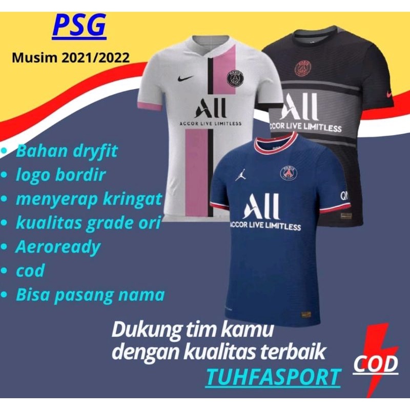 jersey psg_3rd_grade_ori import 2021 2022 baju bola messi kaos bola setelan jersy sepakbola dewasa