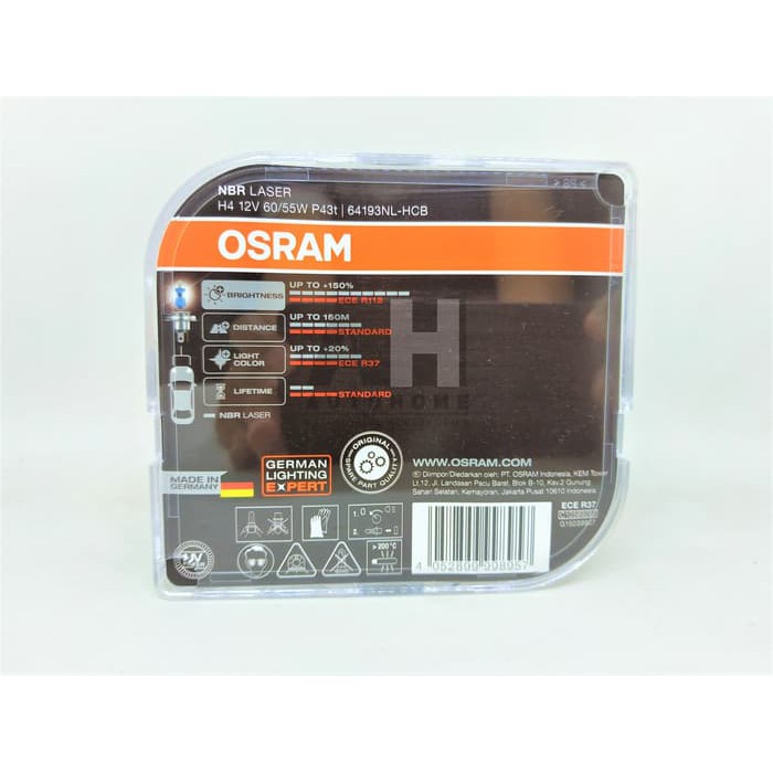 Osram H4 NBR NBL NightBreaker Night Breaker Laser 60 55W ORI