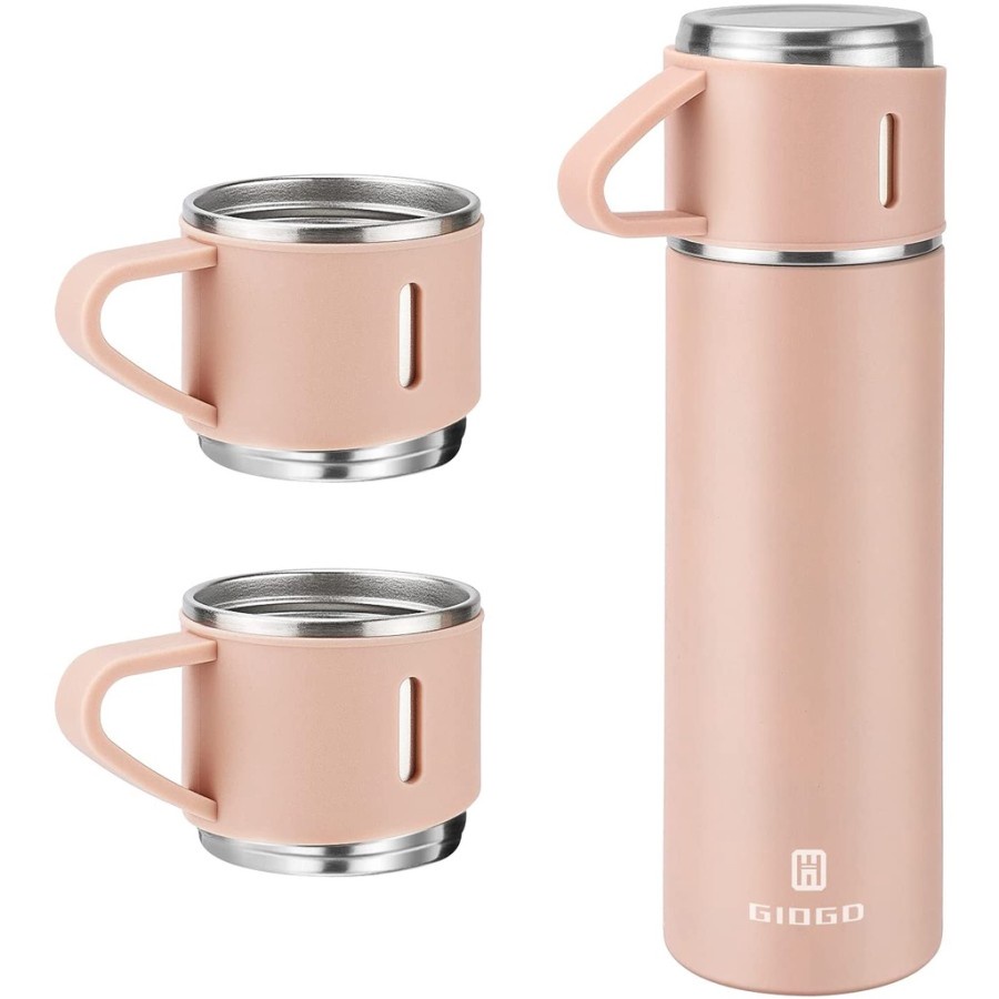 Termos Vacuum Flask Set Botol Minum Cangkir 500ml Tahan Panas/Dingin good