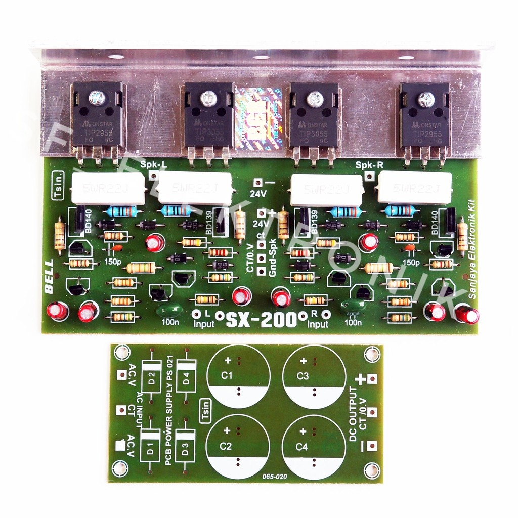 Kit Power Amplifier 200Watt Stereo SX-200 Bell