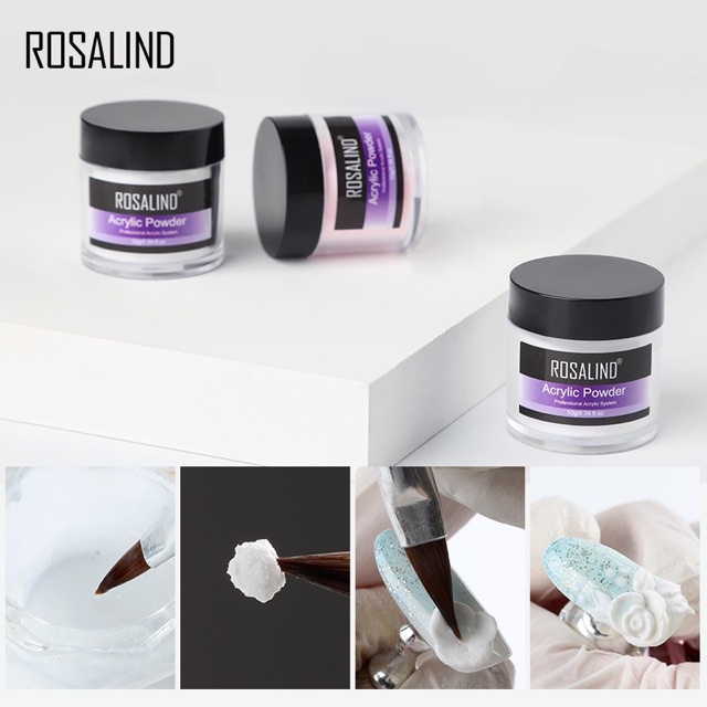 ROSALIND polymer acrylic powder resin bubuk akrelik 3d flower gel wedding nails