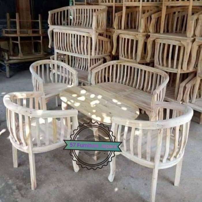 Meja & Kursi teras minimalis/ Kursi ruangan tamu depan jati mentahan