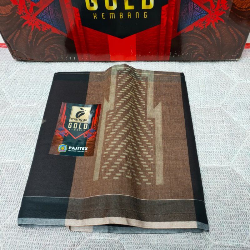 sarung mangga gold motif kembang bahan katun
