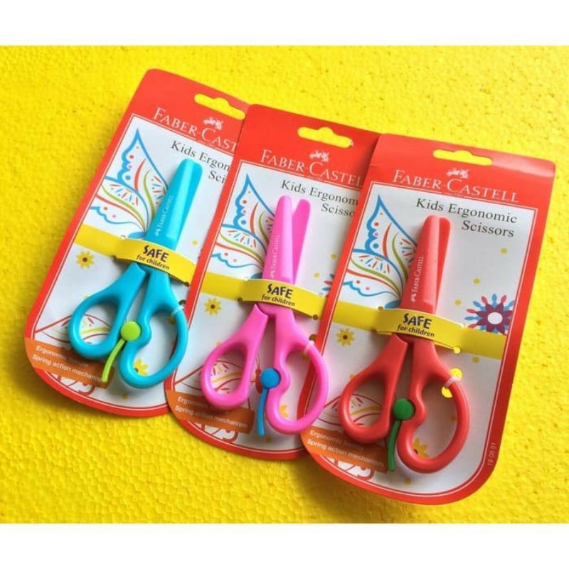 

gunting anka ergonomic faber castell/ gunting untuk anak/ gunting kids safe/ gunting anak murah