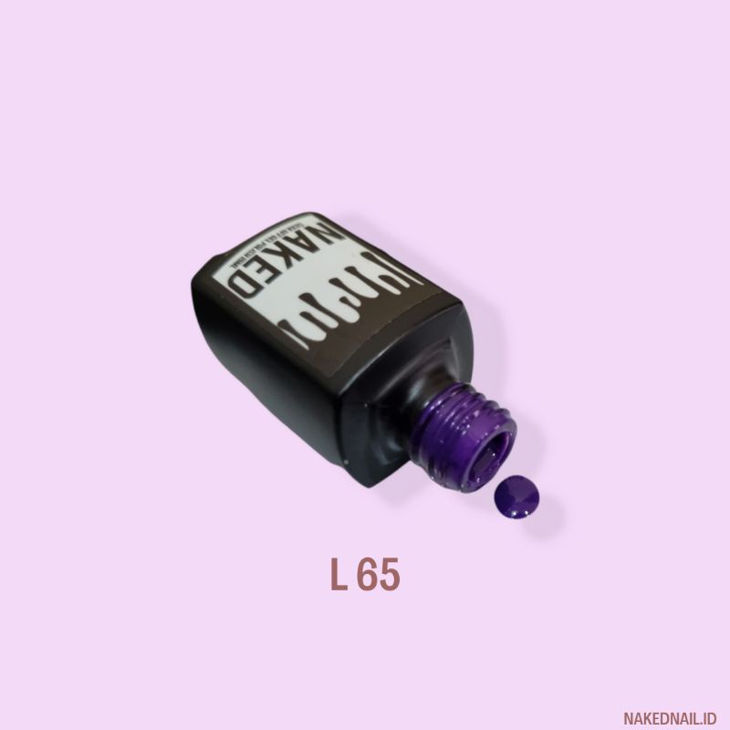 kutek gel naked 15ml kutek purple series, warna ungu - L65 nail art